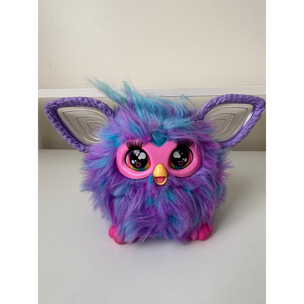 Hasbro Furby Interactive Plush Toy Purple Blue Coral 2023 Electronic Pet F6743